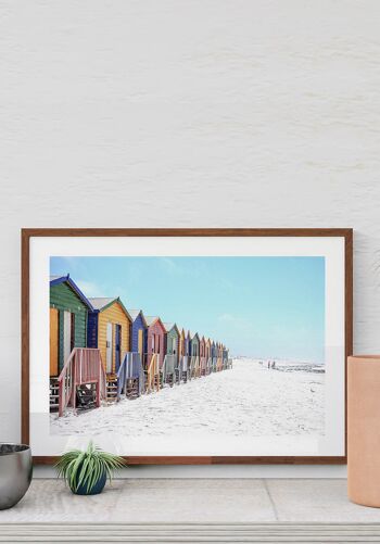 Poster Photographie Maisons de Plage Colorées - 40 x 30 cm 3