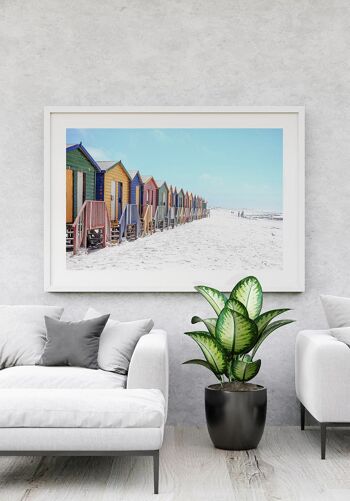 Poster Photographie Maisons de Plage Colorées - 40 x 30 cm 5