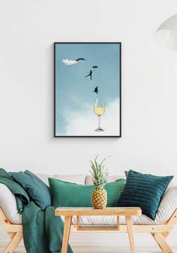 Sautez dans le verre à vin blanc - 100 x 70 cm 6