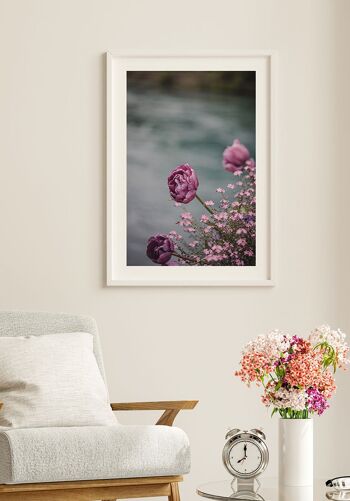 Affiche florale d'une pivoine violette - 30 x 40 cm 6