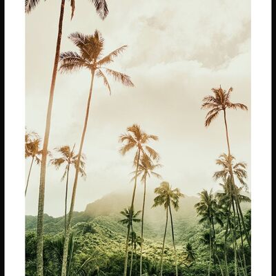 Photography Poster Palm Trees in Hawaii - 30 x 21 cm