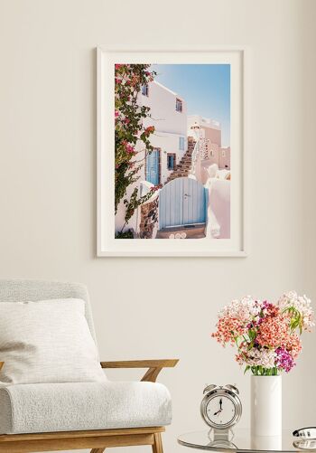 Photographie d'été maison d'été Santorini - 30 x 21 cm 2
