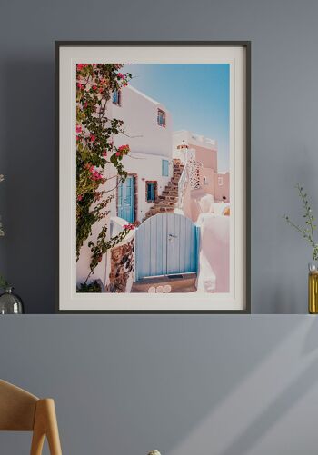 Photographie d'été maison d'été Santorini - 30 x 21 cm 4