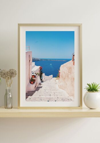 Photographie d'été vue mer Santorini - 30 x 21 cm 6