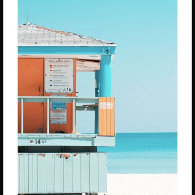 Sommerliche Fotografie Miami Beach House - 30 x 21 cm