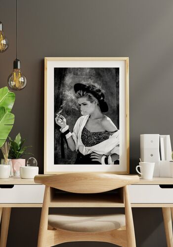 Affiche Photographie Femme qui fume - 50 x 70 cm 6