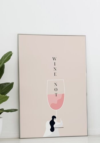 Affiche illustration verre à vin 'Wine Not' - 40 x 30 cm 6