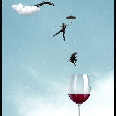 Jump into the wine glass - 40 x 30 cm