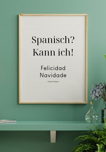 Affiche typographie espagnole sur fond blanc - 30 x 40 cm 4