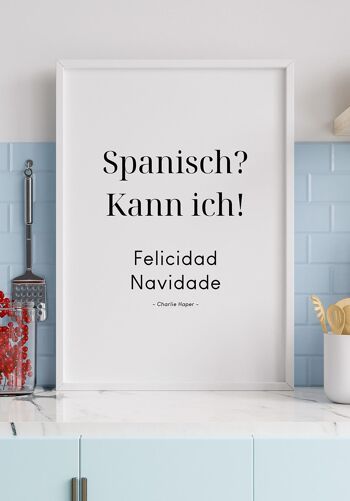 Affiche typographie espagnole sur fond blanc - 30 x 40 cm 5