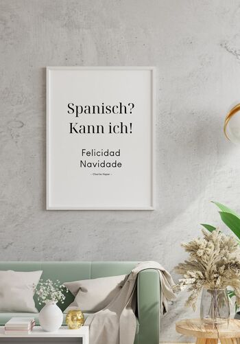 Affiche typographie espagnole sur fond blanc - 40 x 50 cm 6