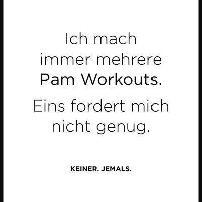 Pamela Reif Workout Poster - 21 x 30 cm