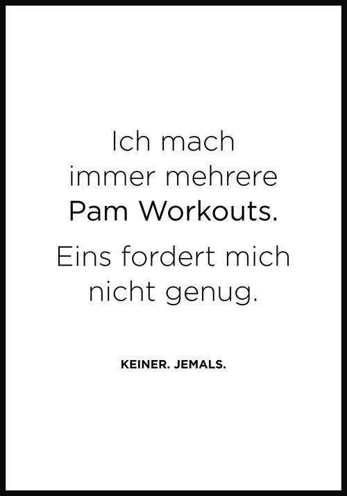 Pamela Reif Workout Poster - 30 x 40 cm