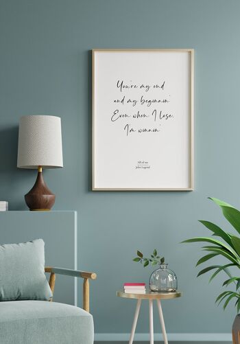 Affiche Lyrique John Legend - 21x30cm 2