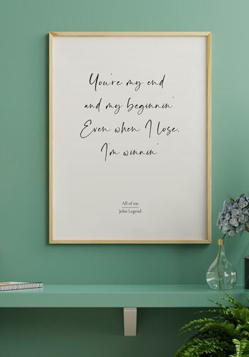 Affiche Lyrique John Legend - 21x30cm 3