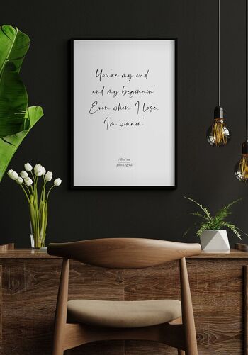 Affiche Lyrique John Legend - 21x30cm 4