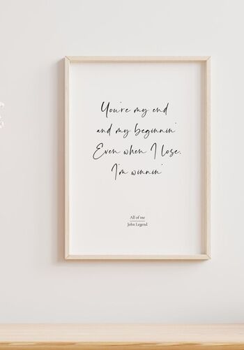 Affiche Lyrique John Legend - 21x30cm 6
