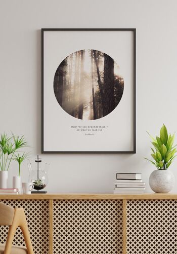 Affiche photographique Rayons de soleil dans la forêt - 21 x 30 cm 4
