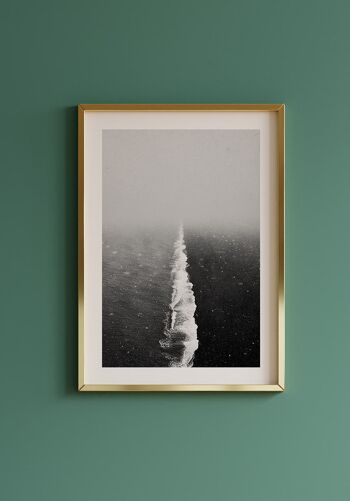 Affiche Photographie Vague Noir et Blanc - 21 x 30 cm 2