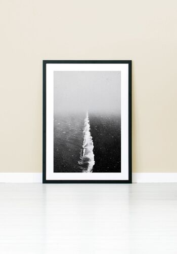Affiche Photographie Vague Noir et Blanc - 21 x 30 cm 5