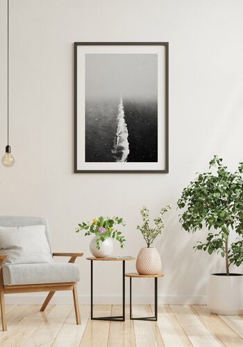 Affiche photographie vague noir et blanc - 40 x 50 cm 3