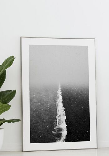 Affiche photographie vague noir et blanc - 40 x 50 cm 6