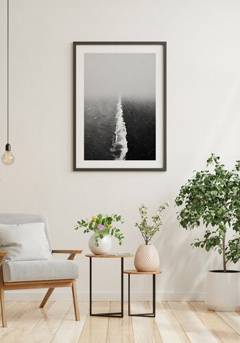 Affiche photographie vague noir et blanc - 50 x 70 cm 3