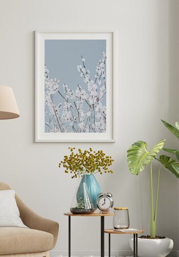 Affiche photographie florale avec fleurs blanches - 21 x 30 cm 5
