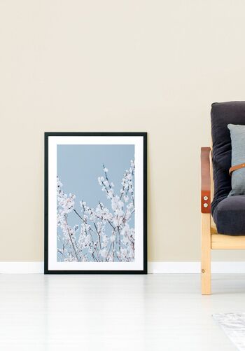 Affiche photographie florale avec fleurs blanches - 30 x 40 cm 3