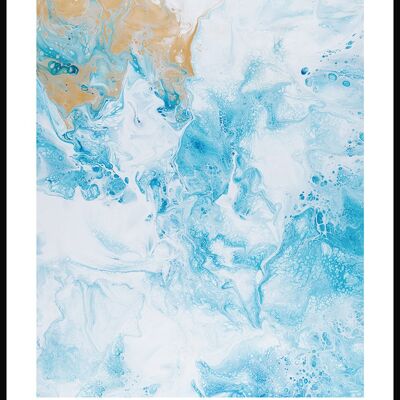 Hellblaue Marmor-Textur Poster - 40 x 50 cm