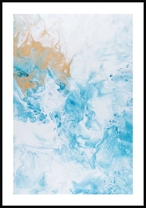 Hellblaue Marmor-Textur Poster - 50 x 70 cm