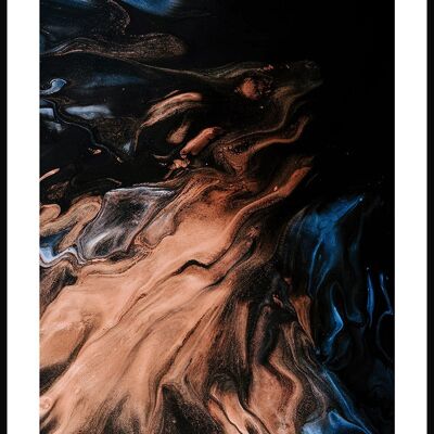 Affiche Texture Or-Noir - 30 x 40 cm