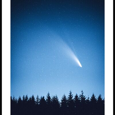 Affiche photographie ciel nocturne avec étoiles - 21 x 30 cm