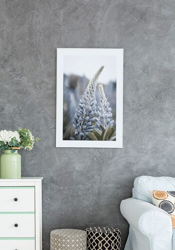 Affiche photographie florale avec fleur bleue - 21 x 30 cm 3