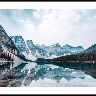 Póster fotográfico Montañas y Lago - 30 x 21 cm