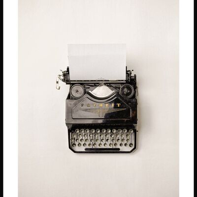 Vintage Photographic Poster Typewriter - 30 x 21 cm