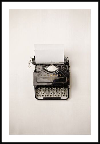 Affiche Photo Vintage Machine à écrire - 40 x 30 cm 1