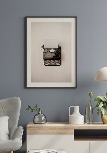 Affiche Photo Vintage Machine à écrire - 40 x 30 cm 4