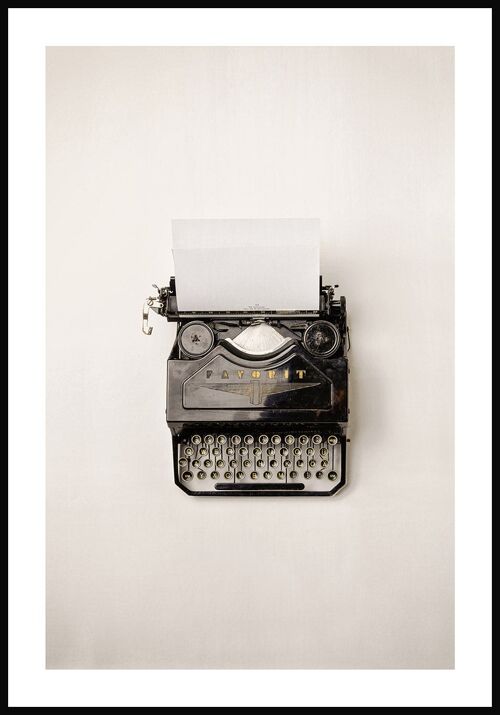 Vintage Fotografie-Poster Schreibmaschine - 50 x 40 cm
