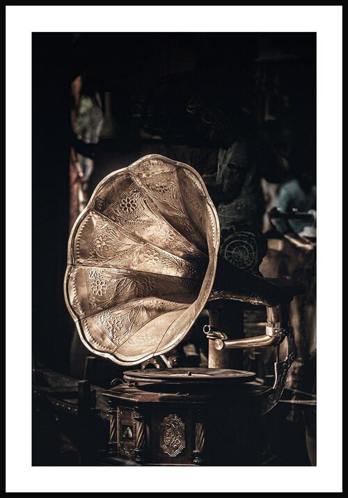 Vintage Fotografie-Poster Grammophon - 30 x 21 cm