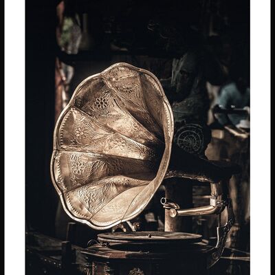 Vintage Fotografie-Poster Grammophon - 50 x 40 cm