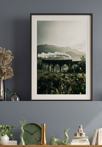 Affiche photographique Chemin de fer sur pont - 50 x 70 cm 3