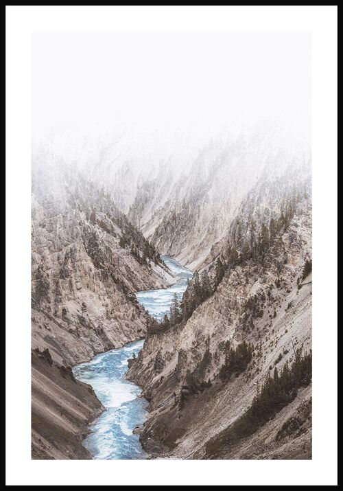 Fotografie Poster Fluss in Bergen - 30 x 40 cm