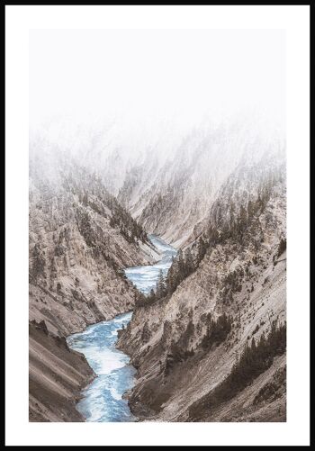 Poster Photographie Rivière dans les Montagnes - 30 x 40 cm 1