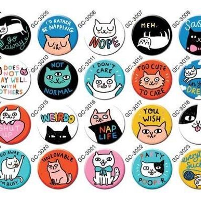 Cattitude Box of Badges