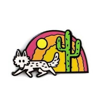 Desert Coyote Enamel Pin