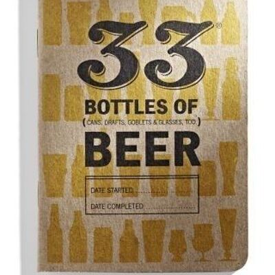 33 Flaschen Bierverkostungsnotizbuch