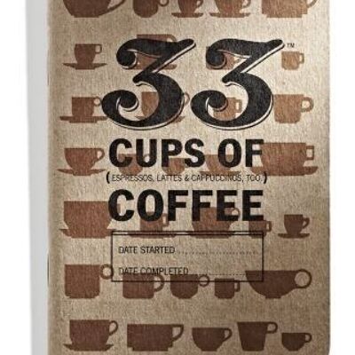 Verkostungsnotizbuch mit 33 Tassen Kaffee