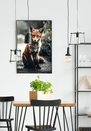 Affiche Renard roux dans la nature - 21 x 30 cm 6