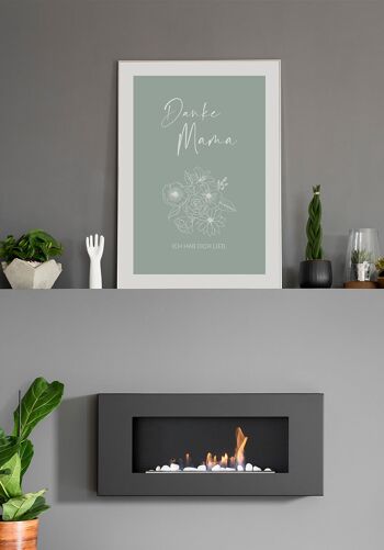 Affiche typographie Merci maman en parfait état - 40 x 50 cm 6